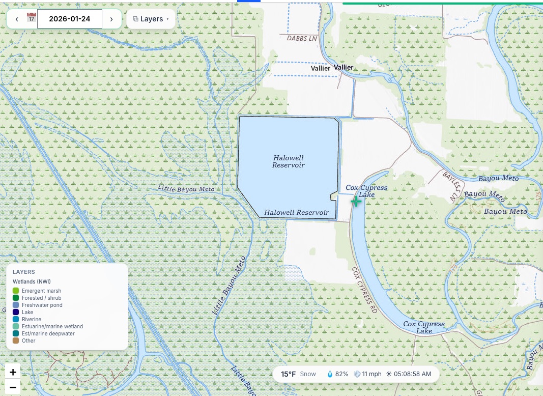 National Wetlands Inventory overlay