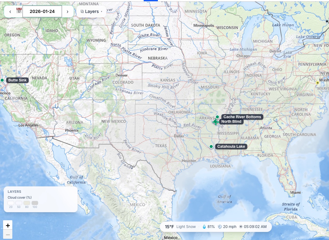 Cloud cover overlay