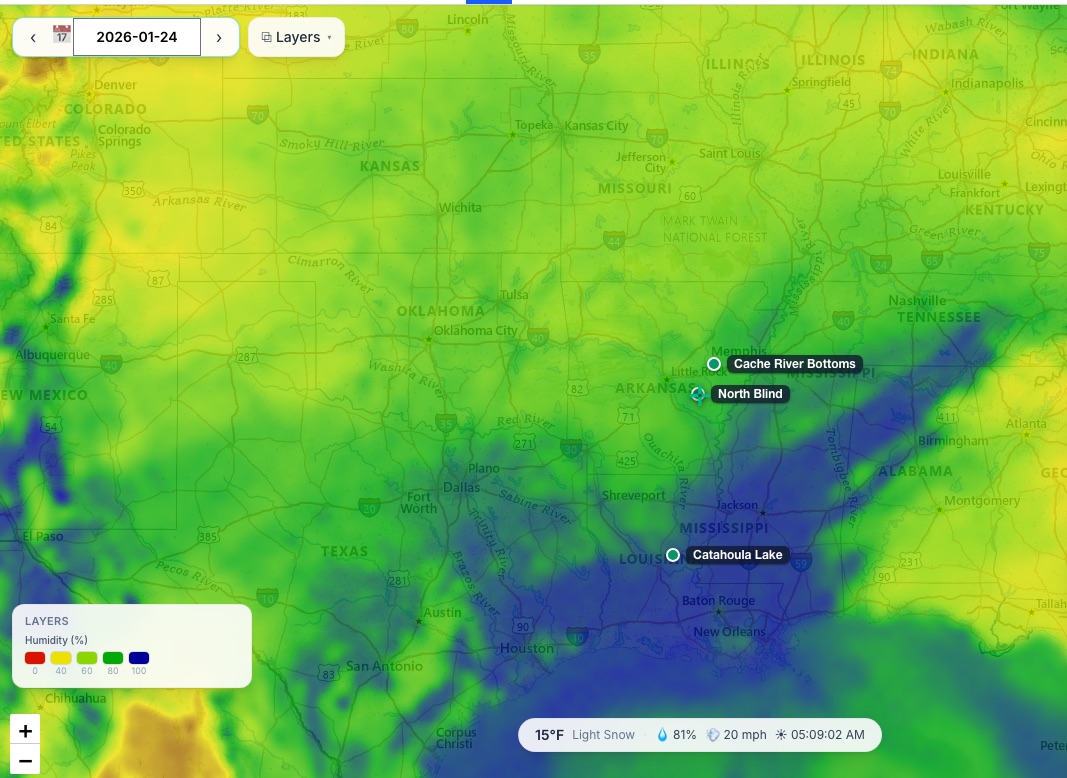 Relative humidity overlay