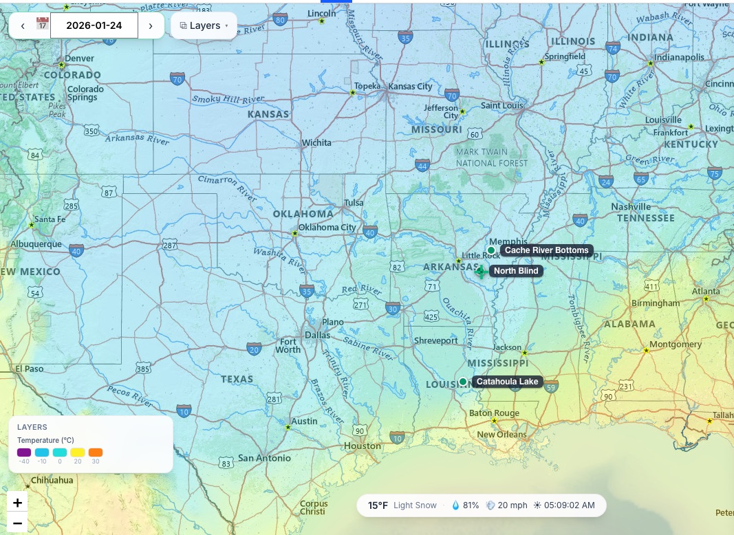 Air temperature overlay